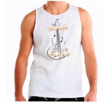 Camiseta regata masculina menos modinha mais modão Viola violão