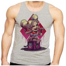 Camiseta Regata Masculina Mini Arlequina Vilao Coringa Batman