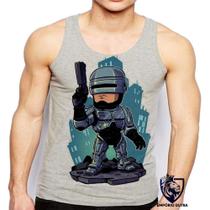Camiseta Regata Masculina Robocop Robo Policial Futuro Camiseta Regata Masculina Robocop Robo Policial Futuro
