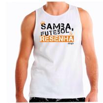 Camiseta regata masculina samba futebol e resenha jogador boleiro