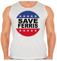 Camiseta Regata Masculina Save Ferris Curtindo Vida Adoidado Camiseta Regata Masculina Save Ferris Curtindo Vida Adoidado