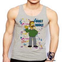 Camiseta Regata Masculina Simpsons Flanders Iddily Diddly Camiseta Regata Masculina Simpsons Flanders Iddily Diddly