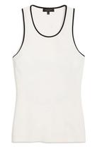 Camiseta Regata Masculino Ringer Tee Preto E Branco Lisa Sem Estampa - No Sense