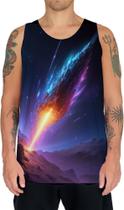 Camiseta Regata Meteoro Neon Espaço Estrelas Cometa 1