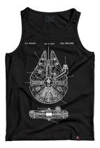 Camiseta Regata Millenium Falcon Han Solo Star Wars Camisa Camiseta Regata Millenium Falcon Han Solo Star Wars Camisa