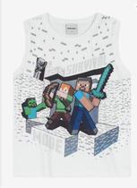 Camiseta regata minecraft infantil menino brandili