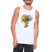 Camiseta Regata Monstro ouvindo som