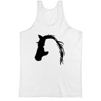 Camiseta Regata Mulher e cavalo silhueta