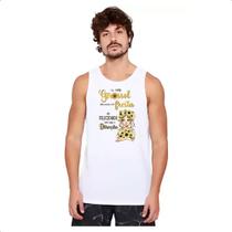 Camiseta Regata Mulher feita girassol felicidade