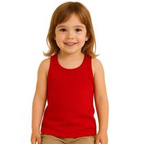 Camiseta Regata Nadador Básica Infantil Menina Kyly