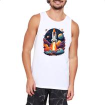 Camiseta Regata Nave Espacial em lancamento