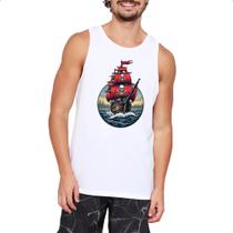 Camiseta Regata Navio Pirata circle logo