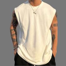 Camiseta Regata Oversized Masculina Algodão Blusa Over Machão Camisa Algodão Streetwear