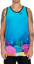 Camiseta Regata Paisagem Fundo do Mar Peixes Animais HD 9