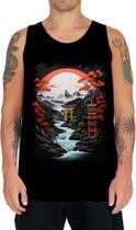 Camiseta Regata Paisagem Oriental Portão Torii 8