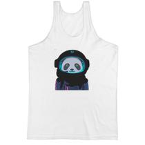 Camiseta Regata Panda astronauta cartoon