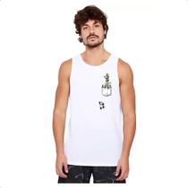 Camiseta Regata Panda bambu no bolso