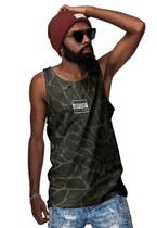 Camiseta Regata Parental Advisory Textura em Verde