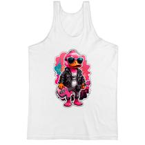 Camiseta Regata Patinho Pink Guitarrista Rock