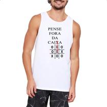 Camiseta Regata Pense fora da caixa jogo da velha Camiseta Regata Pense fora da caixa jogo da velha