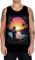 Camiseta Regata Pesca Esportiva Pôr do Sol Peixes 14