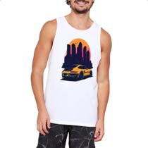 Camiseta Regata Porsche Amarelo Sunset Camiseta Regata Porsche Amarelo Sunset