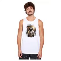 Camiseta Regata Pug astronauta