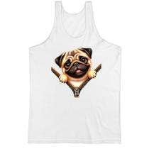 Camiseta Regata Pug no Ziper