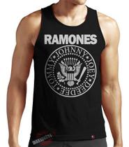 Camiseta Regata Ramones Logo Camisa Banda Rock Anos 80 Camiseta Regata Ramones Logo Camisa Banda Rock Anos 80