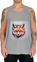 Camiseta Regata Raposa Fox Ilustrada Abstrata Cromática 1