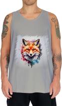 Camiseta Regata Raposa Fox Ilustrada Abstrata Cromática 2