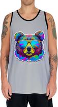 Camiseta Regata Rave Urso Psicodélico Arco Iris Good Vibes 3 Camiseta Regata Rave Urso Psicodélico Arco Iris Good Vibes 3