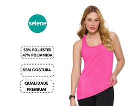 Camiseta regata sem costura feminina esportiva-corrida top