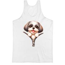 Camiseta Regata Shih Tzu no Ziper Camiseta Regata Shih Tzu no Ziper