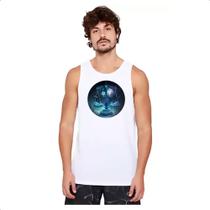 Camiseta Regata Signo de Libra placa de luxo