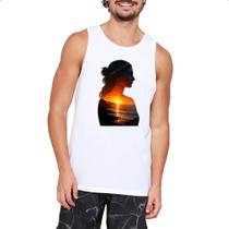 Camiseta Regata Silhueta mulher sunset Camiseta Regata Silhueta mulher sunset