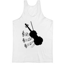 Camiseta Regata Silhuetta Musica Violino Camiseta Regata Silhuetta Musica Violino