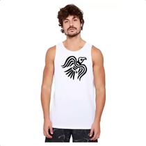 Camiseta Regata Simbolo corvo bandeira viking