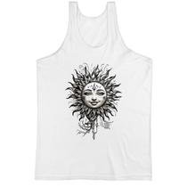 Camiseta Regata Sol blackwork tatoo style - Alearts