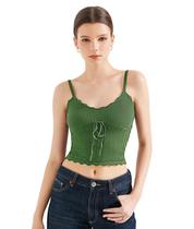 Camiseta regata SUUKSESS Summer Sexy Spaghetti Straps, decote em V