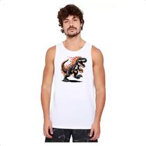 Camiseta Regata T-Rex flamejante