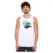 Camiseta Regata Terra querendo ser plana Camiseta Regata Terra querendo ser plana