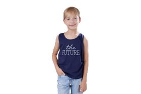 Camiseta Regata The Future Azul Marinho Le Marques Infantil Menino Tamanho 2