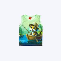 Camiseta Regata Tigre Infantil Menino Kyly 1001050 Verde Camiseta Regata Tigre Infantil Menino Kyly 1001050 Verde