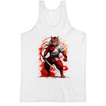 Camiseta Regata Tigre samurai splash arte