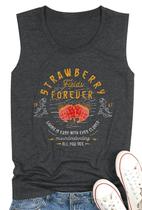 Camiseta regata TOWNOWN Rock & Roll com estampa gráfica feminina de algodão