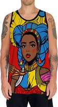 Camiseta Regata Tshirt Africa PopArt Mul.her Africana Arte 1