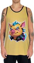 Camiseta Regata Tshirt Animais Cyberpunk Javali Porcos HD 1