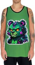 Camiseta Regata Tshirt Animais Cyberpunk Urso Marrom HD 2