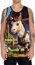 Camiseta Regata Tshirt Animais da Fazenda Cavalos HD 1